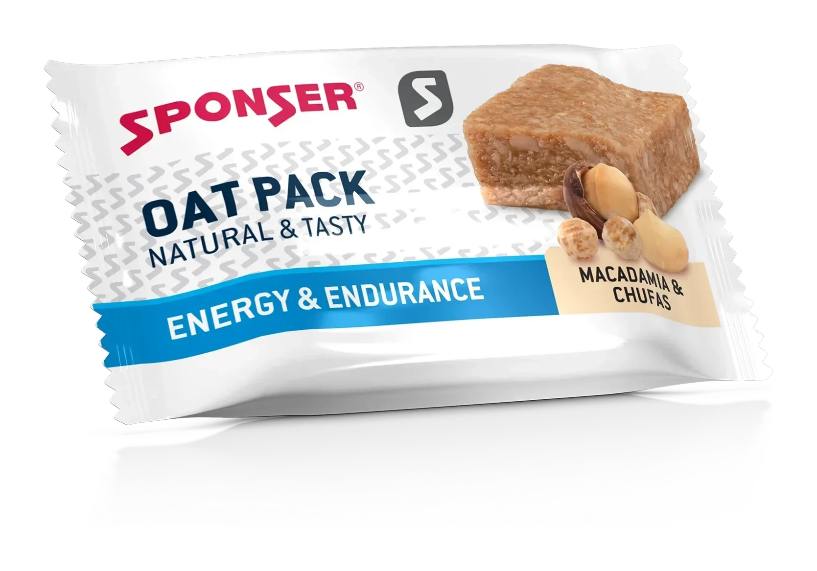 SPONSER OAT PACK BAR Macadamia-Chufas 60 g - Flapjack s makadamovými ořechy
